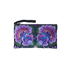Floral Embroidered Boho Clutch