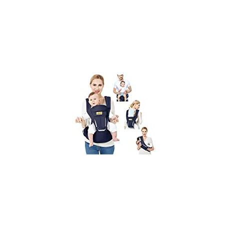 Baby Carrier Ergonomic with Hip Seat/Pure Cotton Lightweight