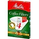 Melitta Cone Coffee Filters with Measure Markings No. 4 White 40 Count Pack of 2 (80 Filters Total)