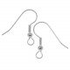 Silver Plated Earring Hooks Wth Ball & Coil (X100)