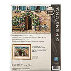 Sorrento Hotel, 14 Count Beige Aida, 14'' x 10''