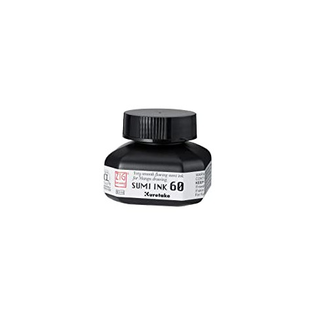 Zig Sumi Pen Ink 60ml, Black