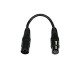 Cable 5 Pin Male to 3 Pin Female DMX Adapter Cable - Black