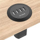 30W 4-Port USB Desk Charger Desktop Charging Station Mounts on The 2.0"/2.4" Grommet Hole