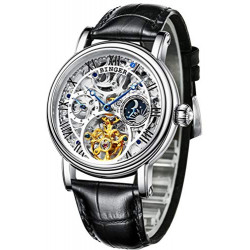Men's Watch Automatic Mechanical Stainless Steel Skeleton