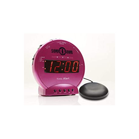 Sonic Bomb Dual Alarm Clock with Bed Shaker