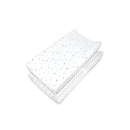 Grey Stars and Zigzag, Soft Breathable, Boys and Girls,(Pack of 2)