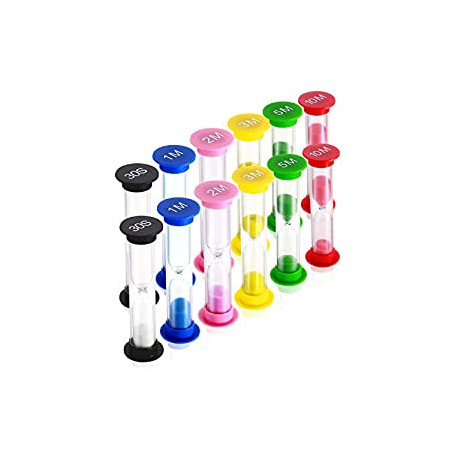 Sand Clock Timer 30sec / 1min / 2mins / 3mins / 5mins / 10mins (12pcs)