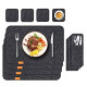 Placemats for Dining Kitchen Table, Felt Table Place Mats Set of 12