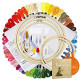 Embroidery Kit with Packing Bag Including Instructions, 5 Pcs Embroidery Hoops, 50 Color Threads