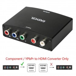 Component to HDMI Converter, 5RCA Component RGB YPbPr to HDMI
