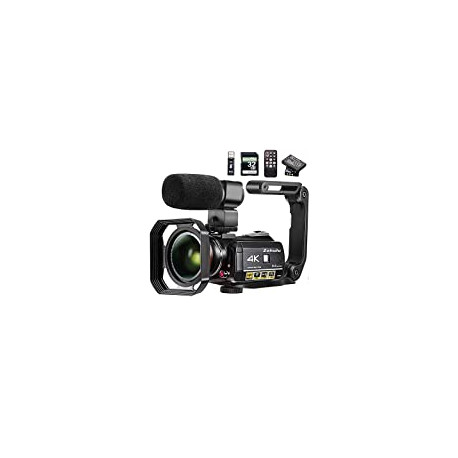 Video Camera 4K Camcorder WiFi Ultra HD Vlog Camera for YouTube, 3.1 IPS Screen