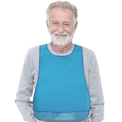 2 Pack Adult Bibs for Eating Senior Citizens Elderly And Disabled Gifts Reusable Portable