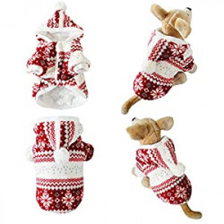 Animal Warm Outfits Clothes (M, Snowflake Warm Coat)