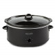 8-Quart Oval Manual Slow Cooker, Black