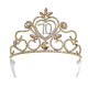Queen 70 Birthday Tiaras Crowns Gold Metal Crystal Women