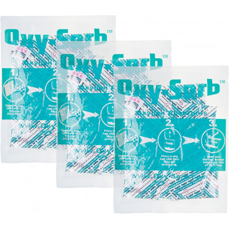Oxy-Sorb 60-300cc Oxygen Absorbers for Long Term Food Storage (Bags of 20), ‎300CC-S20-3PK Blue