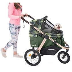 Pet Rover Run Performance Jogging Sports Stroller with Comfort Rubber Wheels/Zipper-Less