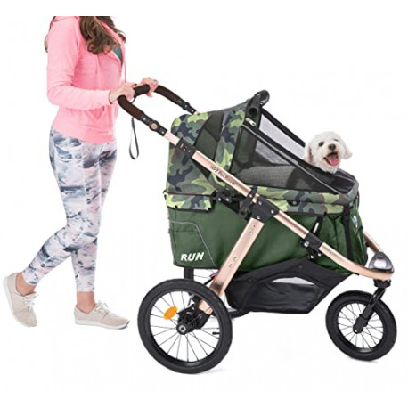 Pet Rover Run Performance Jogging Sports Stroller with Comfort Rubber Wheels/Zipper-Less