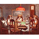 Desperate Enterprises Seven Dogs Playing Poker Tin Sign
