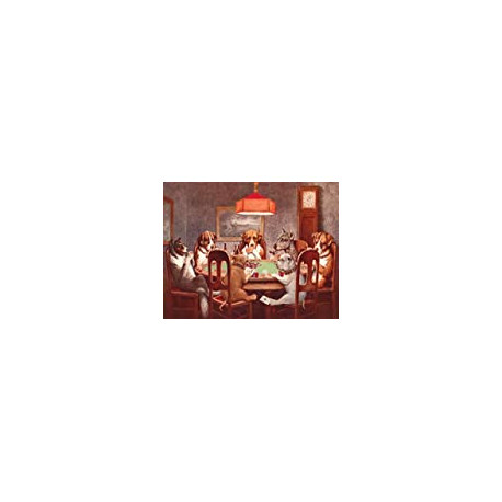 Desperate Enterprises Seven Dogs Playing Poker Tin Sign