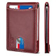 RFID Blocking Slim Bifold Genuine Leather Minimalist