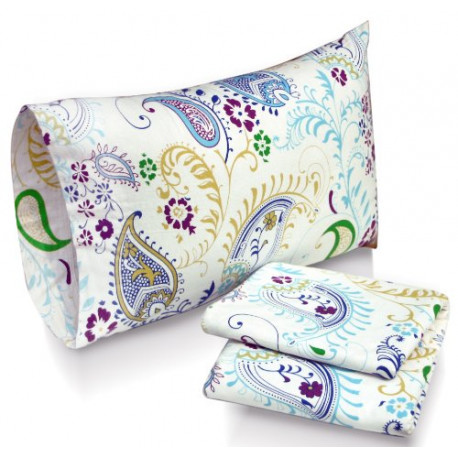 Living Paisley Garden Printed Deep Pocket Flannel Sheet Set