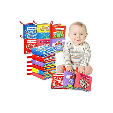 Toddlers 0 to 6 Months Touch Feel Activity with Rustling Sound for Boys Girls-Pack of 6