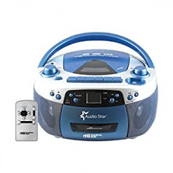 Boombox Home CD Player Recorder Blue