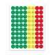 Fun Traffic Light Colors - Red, Yellow & Green - ½" Stickers - 15 Sheets - 1200 Stickers Per Pack
