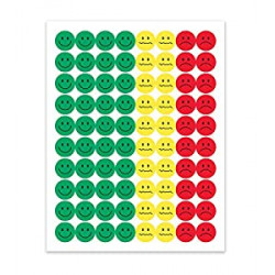 Fun Traffic Light Colors - Red, Yellow & Green - ½" Stickers - 15 Sheets - 1200 Stickers Per Pack