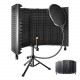 ZOSTA Studio Recording Microphone Isolation Shield with Tripod Stand and Pop Filter
