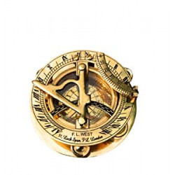 Brass Sundial Compass 3" Nautical Gift