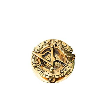 Brass Sundial Compass 3" Nautical Gift