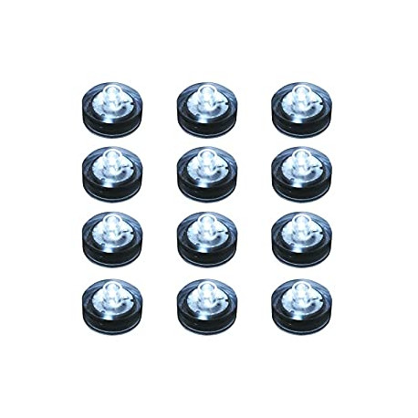 Battery Operated Submersible LED, 12 Count, White