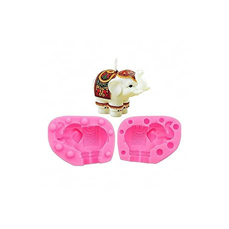 3D Indian Elephant Silicone Mold for Baby Shower