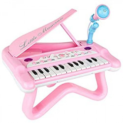 Toy Piano for Toddler Girls – Cute Piano for Kids with Built-in Microphone & Music Modes