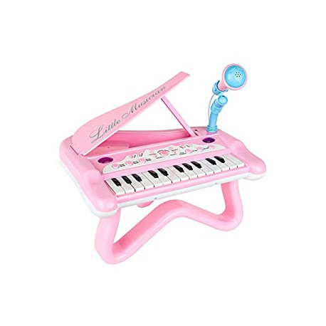 Toy Piano for Toddler Girls – Cute Piano for Kids with Built-in Microphone & Music Modes