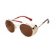 Leather Side Wind Mirror Sunglasses Retro