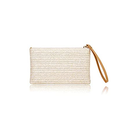 Womens Straw Clutch Bag Bohemian Summer
