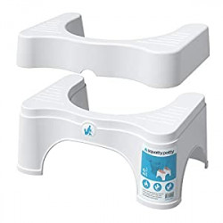 Bathroom Toilet Stool - Adjustable 2.0, Convertible to 7" or 9" Height