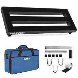 Pedal Board, Guitar Pedalboard Aluminum Alloy Light Effect Pedalboard 19.53'' x 7.1'' with Carrying Bag