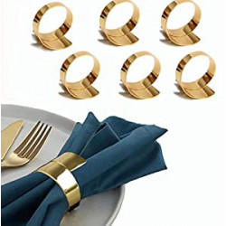 Metal Napkin Rings Set of 6 for Wedding Christmas Party
