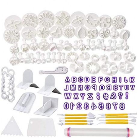 114 Cutters and Fondant Decorating Tools Set