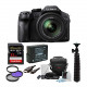 Panasonic DMC-FZ300K Digital Camera with 32GB SD Card and Accessory Bundle