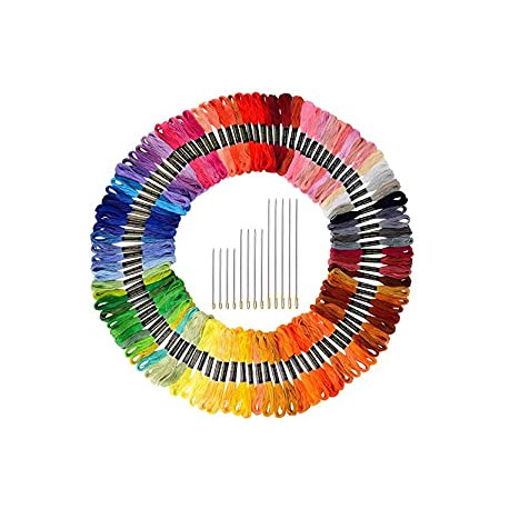 124 Skeins Embroidery Floss Cross Stitch Thread with Needles