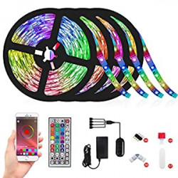 LED Strip Lights, COSOOS 65.6ft Adhesive 5050 RGB LEDs Color