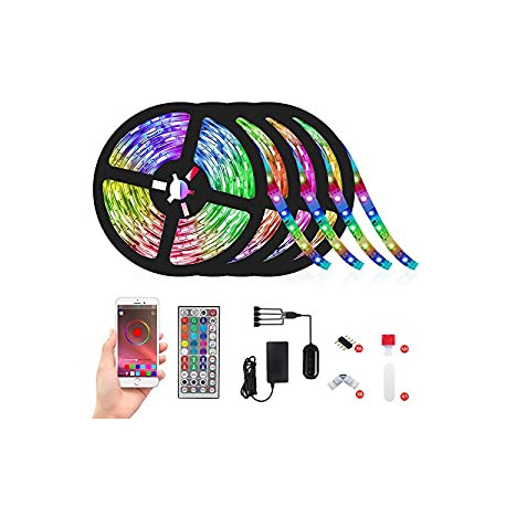 LED Strip Lights, COSOOS 65.6ft Adhesive 5050 RGB LEDs Color