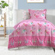 Ultra Soft Microfiber Girls Comforter Set, Pink, Twin