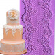 12" sugar edible floral French Empire lace cake silicone Embossing Mat Texture fondant